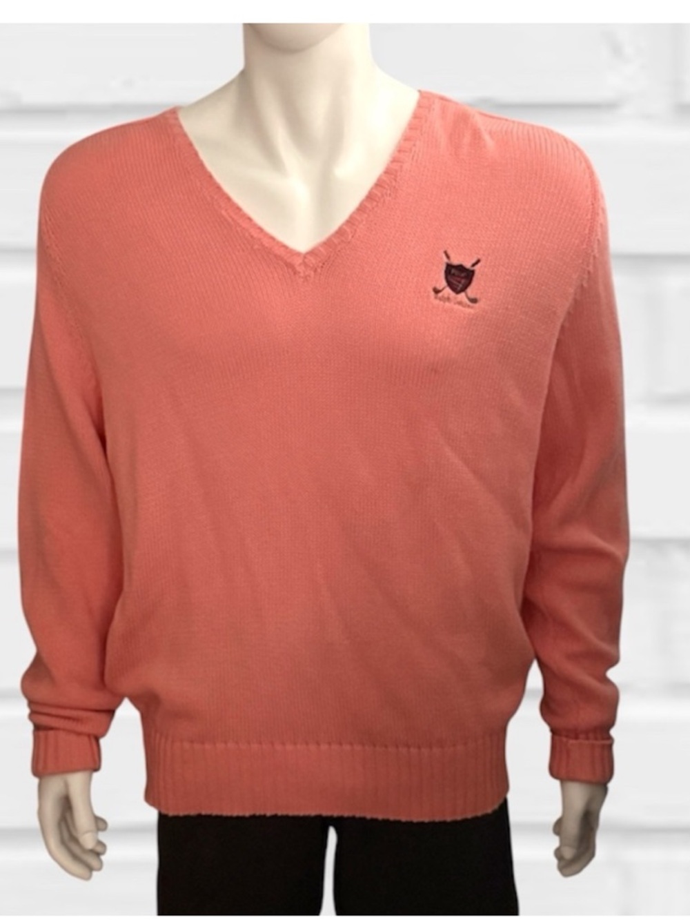 Vintage Polo Ralph Lauren Pink V-neck Sweater